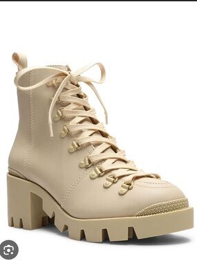 SCHUTZ LEATHER COMBAT BOOTS